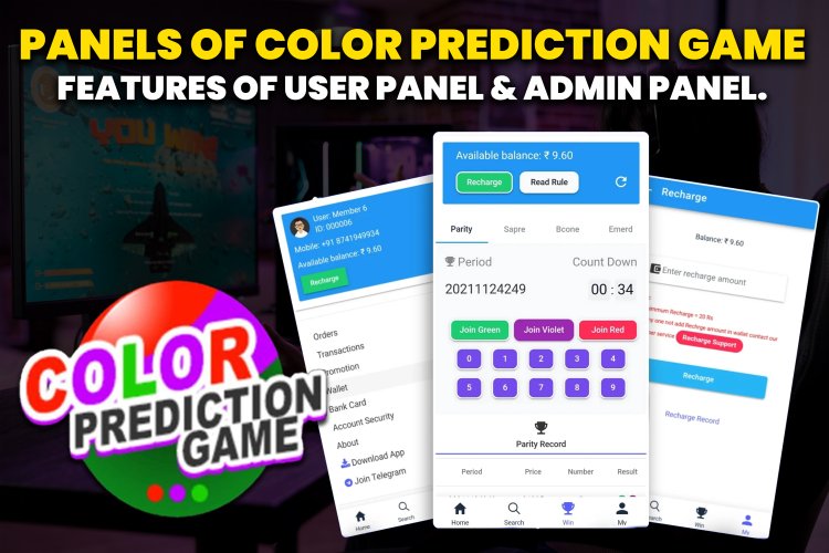 Panels of Color Prediction Game | Features of user panel & admin panel of Color Prediction App.